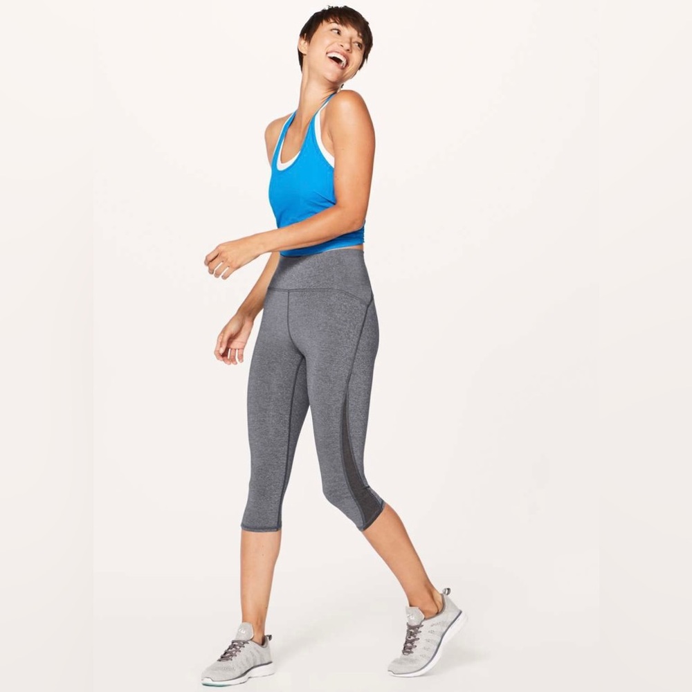 Lululemon Train Times Crop pant - size 10 - heather gray